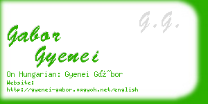 gabor gyenei business card